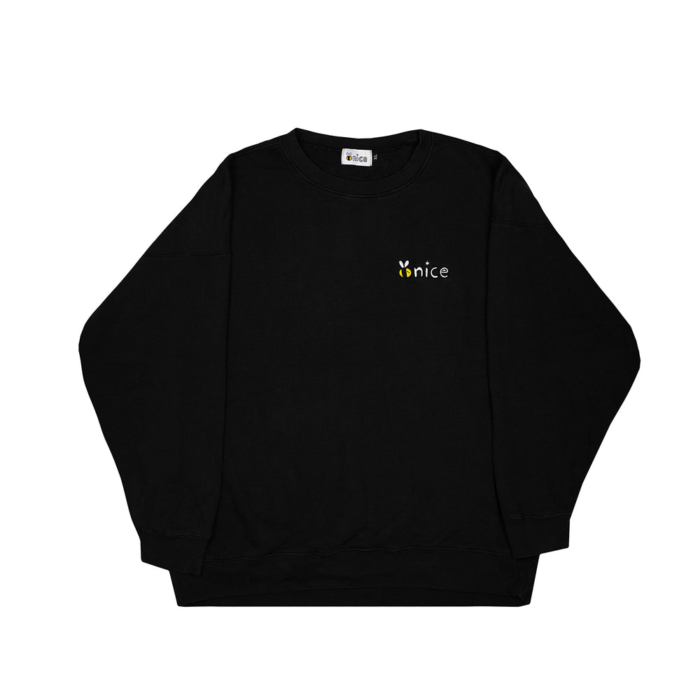 Terry Crewneck in Black