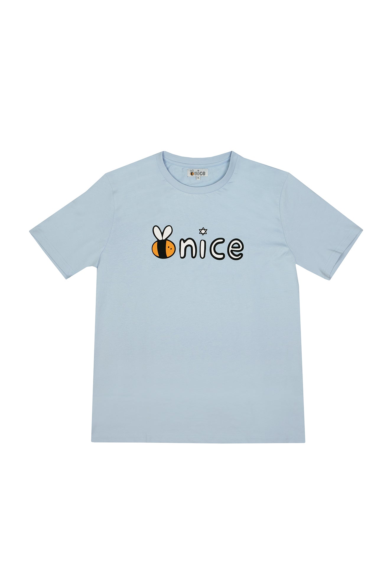 Bee Nice Logo Tee in Ice Blue