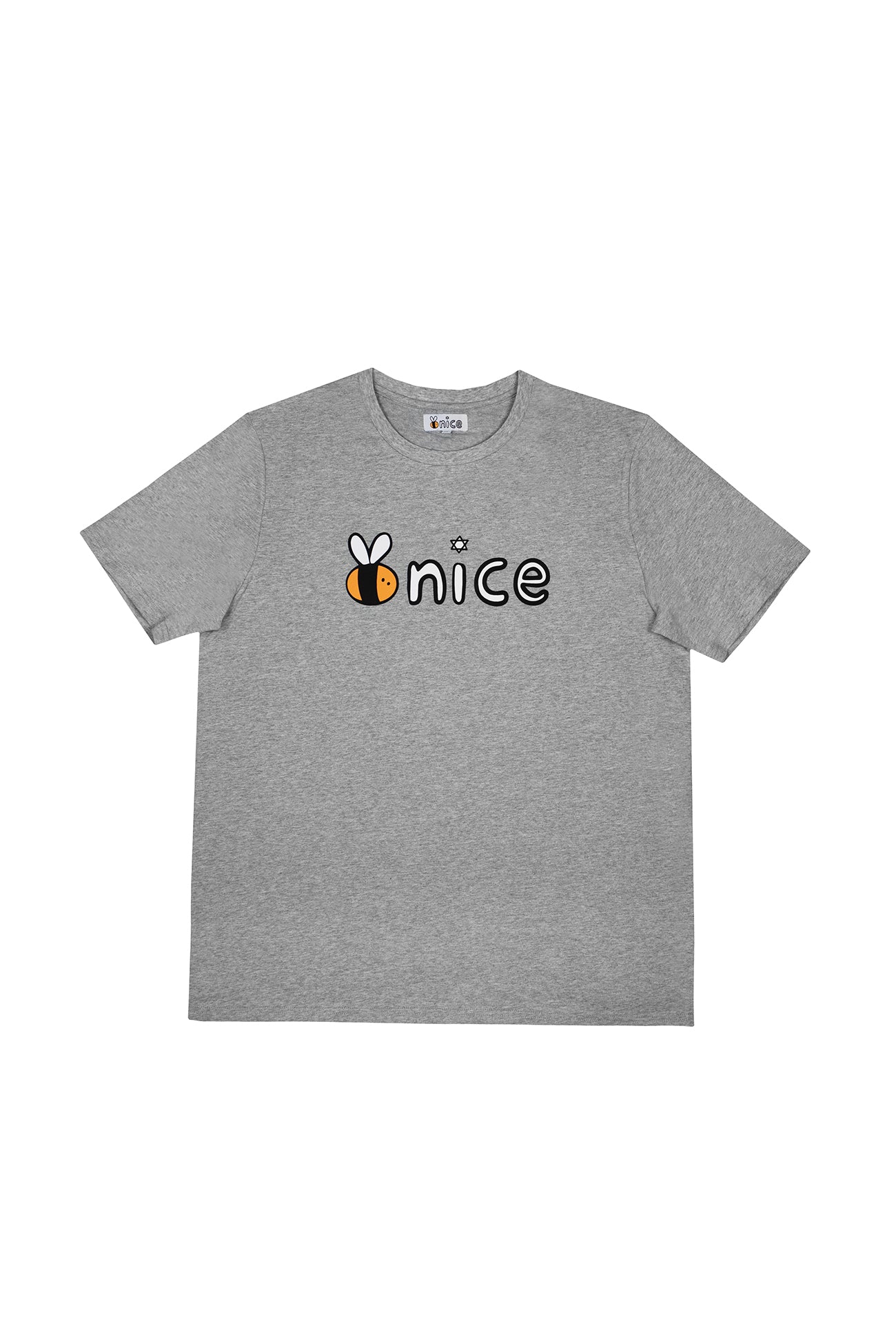 Bee Nice Logo Tee in Heather Gray