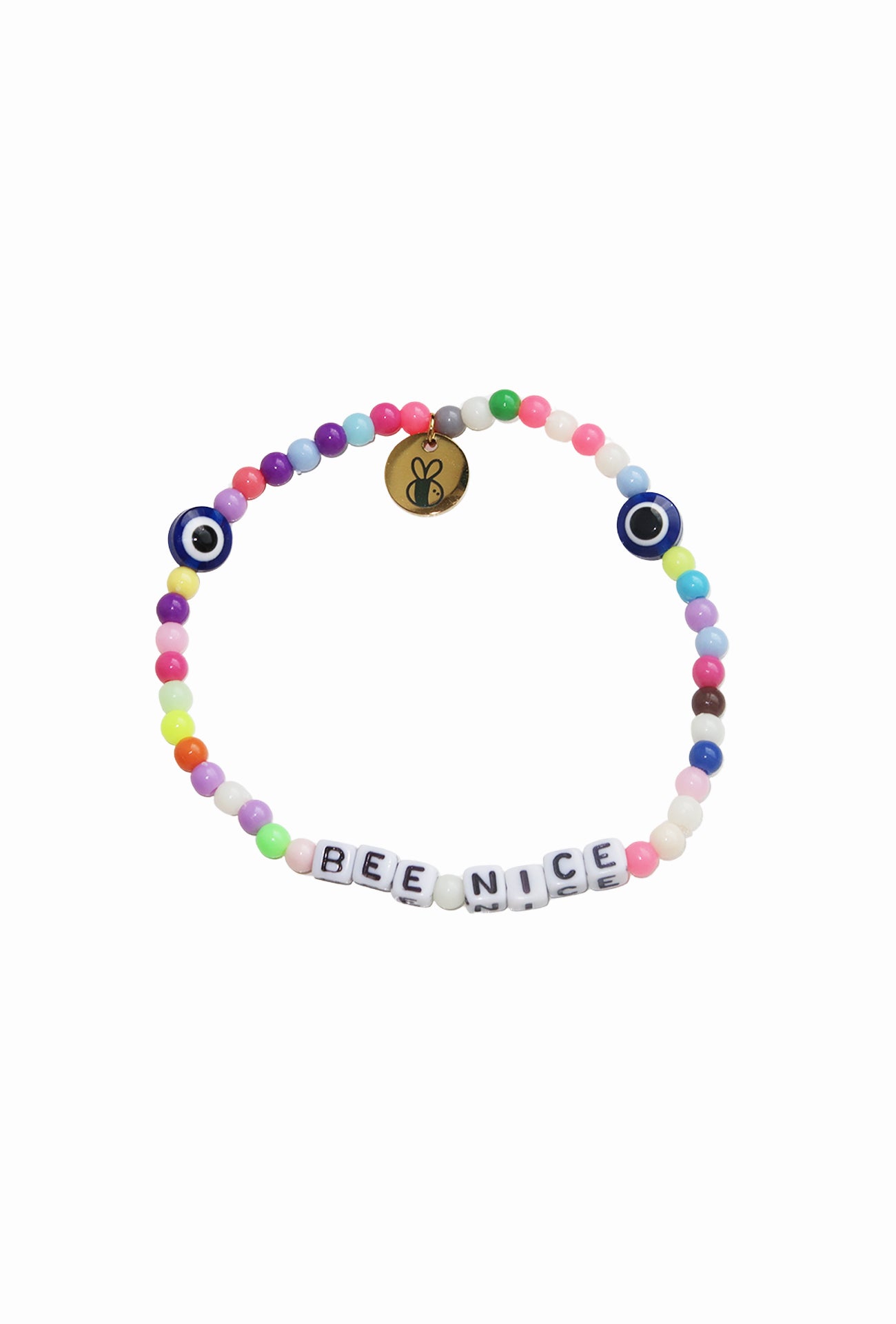 Beaded "BEE NICE" Bracelet in Multi