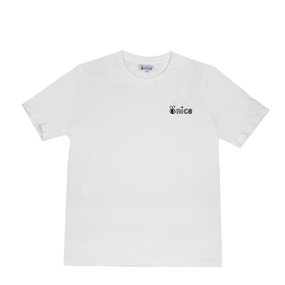 Bee Nice Embroidered Logo Tee in Schmear